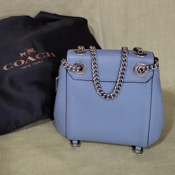 COACH Pebble Convertible Backpack Purse - Picture 3 of 9